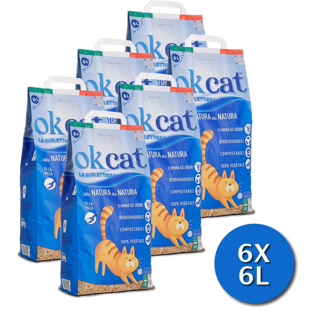 OK Cat Classic 2.5Kg (6Lt) X 6 sacchetti OK Cat Classic 2.5Kg (6Lt) X 6 sacchetti