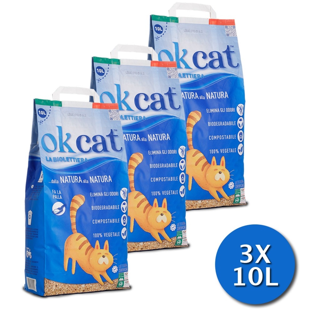 OK Cat Classic 5Kg (10Lt) X 3 sacchetti OK Cat Classic 5Kg (10Lt) X 3 sacchetti
